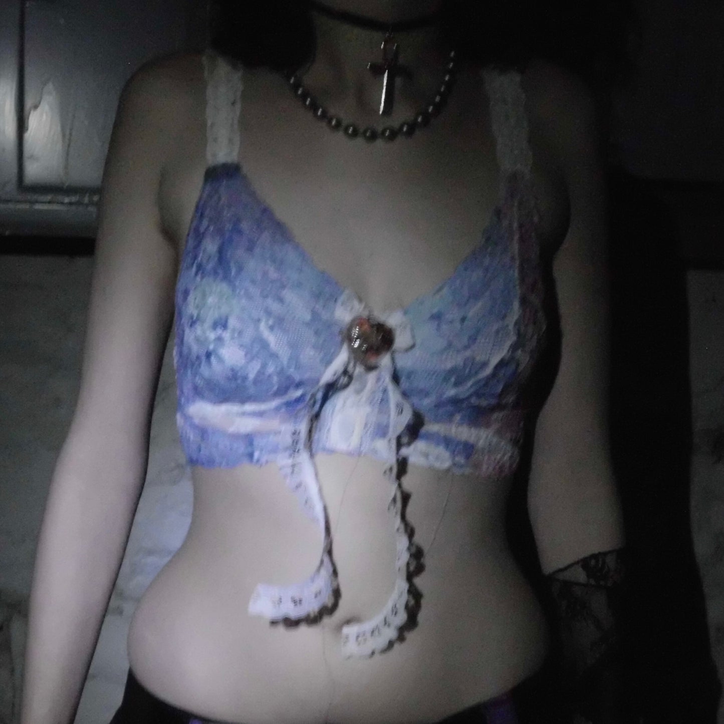 Small static bunny bralette