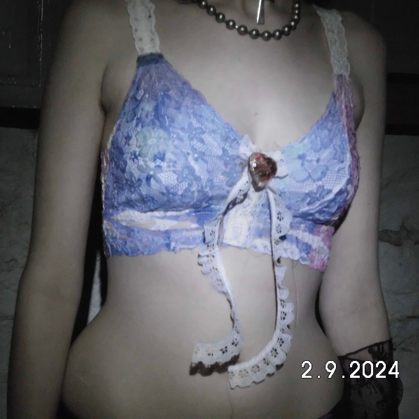 Small static bunny bralette