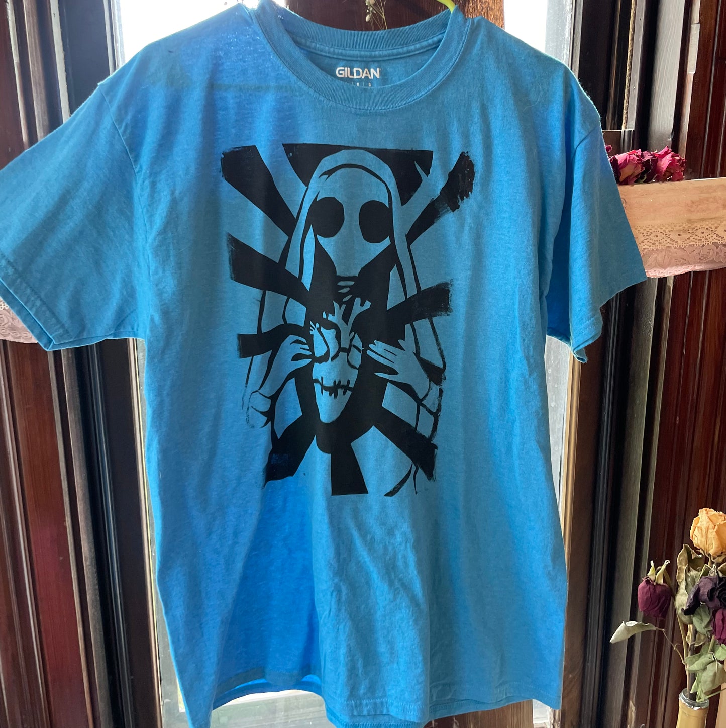 large blue mary shirt