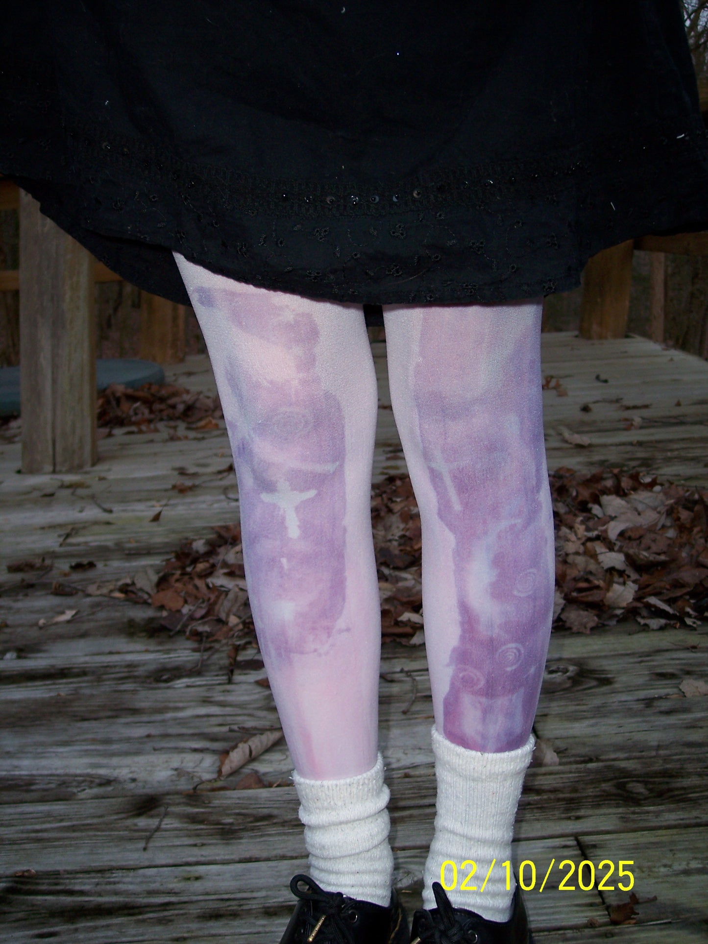 purple solar dye tights