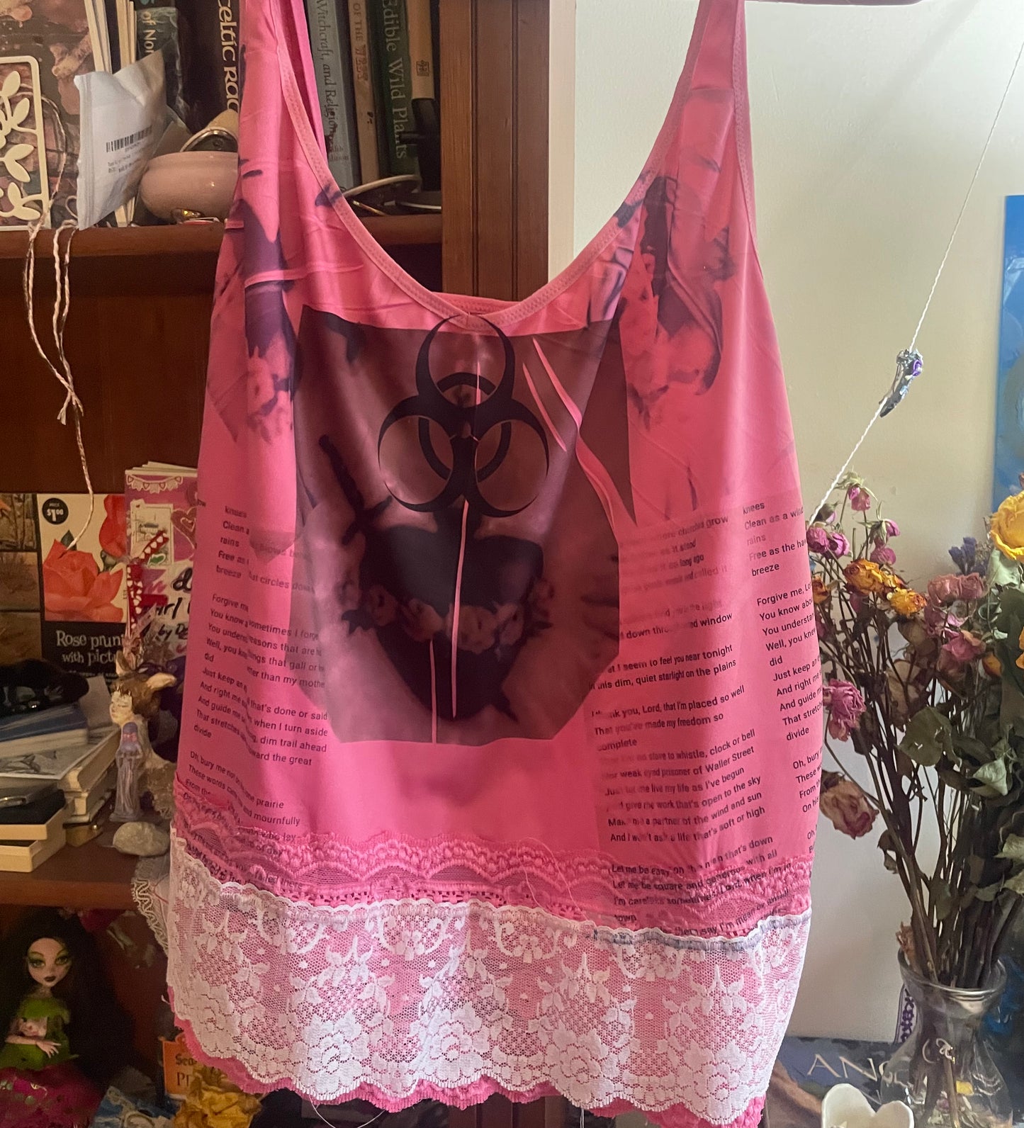 3XL pink sacred heart tank