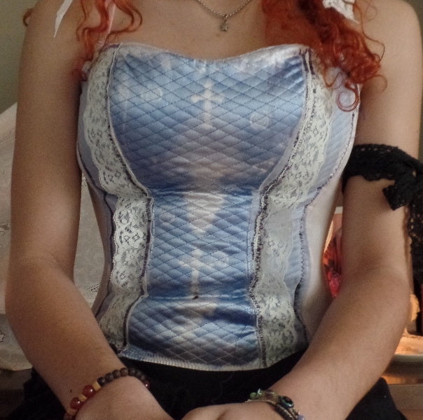 34c skull solar dyed corset top