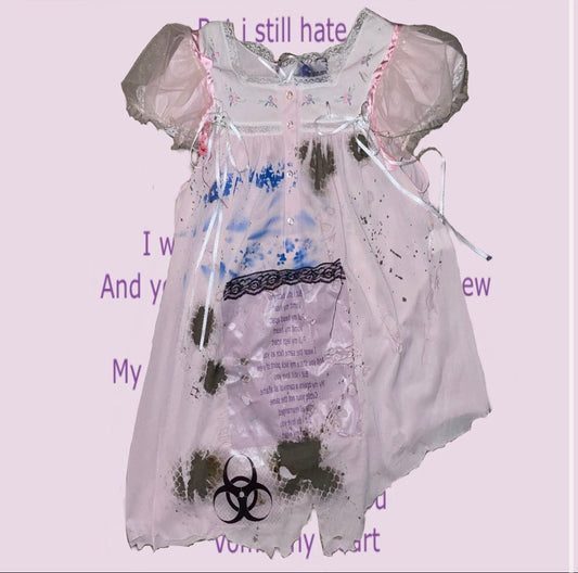 VOMIT HEART ♡🫀size small princess slip rework